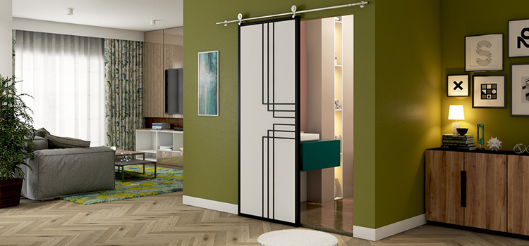 sliding bathroom door installation in Gilroy